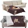 SHUOJIA Coperta Impermeabile Copriletto Per Cani Copridivano Grande Antiscivolo Coprimaterasso Per Incontinenza Per Auto Animali Domestici Cane Gatto (30x50in,Brown)