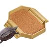 Generico Piccola Piscina da Bagno per Rettili - 14.9x14.5x2cm Ciotola per Acqua Tartarughe con Rampa | Bacino da Bagno per Rettili Decorativi | Vaschetta per Acqua per Tartaruga, Serpente