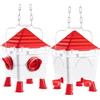 Generico Easy Media set Mangiatoia 6 Kg e Abbeveratoio 8,5 L per Galline Polli Automatico, 4 porte, piedini, catene per appendere, antispreco, sistema a gravità