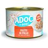 Adoc Naturally Premium, Alimento Umido Complementare per Cani, Filetti di Pollo, 24 Lattine da 170 g, in Gelatina, Senza Conservanti e Coloranti