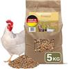 Eggersmann Körnerpick Mangime per polli di alta qualità, 5 kg, mangime per pollame di alta qualità, miscela di cereali per polli e anatre di produzione naturale
