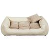 Gutekissen® Letto per Cani in Ecopelle - Stile Divano Elegante - Cuscino Confortevole - Materiali Durevoli e di Alta Qualità EKO (S - 65x55, Crema)