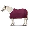 Horses, Coperta Cavallo in Pile Fluffie con Inserto in Pelo sul Collo, con Sottocoda in Nylon (128 cm, Bordeaux)