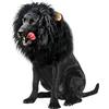 Aosrioylt Costume da criniera da leone nera per cani, parrucca realistica da criniera di leone, ecologico e a bassa manutenzione, misto poliestere, nero, XL, per Halloween e Natale, per cani di taglia