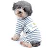 Ranphy Pigiama a righe per cani di piccola taglia invernale in cotone comodo per animali domestici, abbigliamento per cuccioli, abbigliamento per gatti pigiamino per Yorkie, per l'estate, autunno