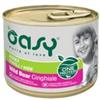 Generico Oasy umido cane adulto monoproteico, alimento completo per cani adulti di taglia piccola (small) gusto CINGHIALE | 6 scatolette da 200 grammi l'una.