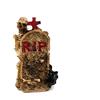 Kocris Casa Teschio Acquario Betta Fish Tank Gravestone Morte, Decorazioni di Halloween Statue Statuette Scultura Rettile Tartaruga Lucertola Serbatoi Terrario Diavolo RIP Decor Ornamento Pet