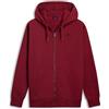 Kappa - Felpa con Cappuccio e Zip, Uomo, Blu, Cotone, Lifestyle. Caspian Brushed, Taglia: L