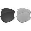 EZReplace Lenti di ricambio per occhiali da sole Oakley Mercenary OO9424 (lenti polarizzate), compatibile con montatura Oakley Mercenary (nero carbonio+argento metallico), Nero di carbonio e argento