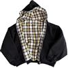 Generisch Felpa da uomo con cappuccio double face indossabile su entrambi i lati plaid classica felpa patchwork zip up felpa con cappuccio lounge leggera Y2k felpa con cappuccio oversize giacca