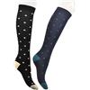 CALZE PRESTIGE (2PAIA) Calze donna gambaletto a pois multicolor in pregiatissimo filato lana-cashmere - 100% Made in (Brescia) Italy (A10)