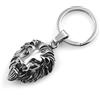 amorili Portachiavi Testa di Leone Uomo in Acciaio Inossidabile - Portachiavi Auto Moto Casa | Simbolo Forza & Coraggio | Idea Regalo Elegante Maschile