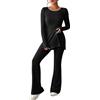 JokeLomple Tuta Invernale Donna Completa Maglia e Pantaloni Caldo Loungewear Curvy Sportiva Elegante - Completo Lana Cotone Casual - Tute da Ginnastica da Casa S