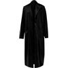 Generisch Cappotto lungo in velluto da donna, stile Duster, giacca aperta con collo a risvolto e tasche | Cardigan elegante per un look speciale, Stil_w01 Nero, M