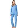 Noidinotte; more than pyjamas Noidinotte - Pigiama Donna Estivo in Cotone Articolo Essential. - 52 Azzurro