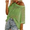 Generico Abito Copricostume Donna Mare,Piscina Copri Bikini Maglia Sexy Costume Mare Vestito spiaggia lungo estivo Camicetta regolabile casual Tessuto leggero traspirante per Vacanze, Piscina, e Festa