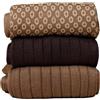 GATTI A POIS Calze Lunghe da Uomo in Filo di Scozia, Tonalità Marrone, Lavorazioni Miste Microbolle, Elegante, 3 Paia, Made in Italy (IT, Numero, 39, 42, Regular, Regular)