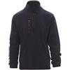 PAYPER Pirenei Felpa Pile da Lavoro Uomo Donna 100% Poliestere Mezza Chiusura Zip Elastici stringi Polso Tasca Frontale Blu Navy (L)