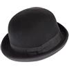 CXQRR Cappello Nero a Bombetta Derby Corto Arrotolato Cappello Fedora per Uomo e Donna (S/M), Nero, Medium