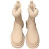 cfpqv Stivaletti da donna, colore nero, invernali, da lavoro, invernali, imbottiti, con plateau, beige., 36 EU