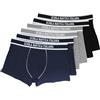 SCUOLA NAUTICA ITALIANA Boxer Uomo SNI870-6pezzi (IT, Testo, L, Regular, Regular, Blu,Nero,Grigio)