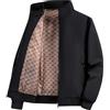 Generisch Giacca invernale da uomo, con colletto alto, casual, alla moda, con vestibilità ampia, Nero , 4XL