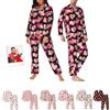 FAHOXUMR Pigiama Personalizzato Volto con Foto E Testo, Valentine Pajamas Regalo San Valentino E Natale per Coppie