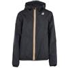 K-Way KWAY Giacca Sportiva Unisex con Cappuccio, Nero, Dettagli a Strisce Colorate, Chiusura a Zip K61273W USY TG L LE VRAI 4.0 CLAUDE WARM