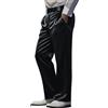 Generic CHUNOTU - Pantaloni da uomo in raso, espandibili, con gamba dritta, elasticizzati, morbidi e confortevoli, in raso di seta, pantaloni da lavoro formali, bianco, M