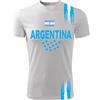 Vestin M-Italy T-Shirt Padel in Tessuto Dry Fit Unisex - Argentina - Elasticizzato e Traspirante Maglietta Maglia Sport Super vestibilità Top qualità (IT, Testo, S, Regular, Regular, Bianca)