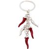 inSCINTILLE Portachiavi Portafortuna Unisex con Corno Rosso