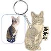 Nitek portachiavi cane personalizzato con foto portachiavi gatto cavallo in legno amanti degli animali idea regalo per Natale compleanno anniversario Made In Italy