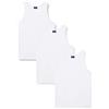 Navigare 3 PEZZI CANOTTIERA SPALLA LARGA UOMO NAVIGARE 572 COTONE ELASTICIZZATO (4/M, Bianco)