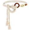 TIESOME Cintura con Nappe da Donna, Cintura con Nappe da Donna, Cintura Intrecciata da Donna Cintura Sottile da Donna Cintura con Nappe da Donna Cintura con Nappe da Donna Cintura (Bianco)