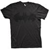 BATMAN Licenza Ufficiale Inked Logo Uomo Maglietta (Nero), Small