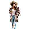 STUOARTE Cardigan da donna aperto sul davanti a maniche lunghe cappotti capispalla casual giacche leggere capispalla con tasche, Multicolore - Cavallo Azteco Tribale, L