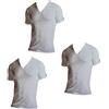 Navigare 3 Tshirt Corpo Uomo NAVIGAREA Mezza Manica Scollo a V Profondo Cotone Art.515 (TG.3, Bianco)