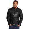 JP 1880 Giacca di pelle in stile biker con collo alto e zip nero 7XL 815880130-7XL