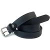 NORTH POLE cintura bassa in vera pelle NP172 uomo donna unisex in confezione regalo in metallo, vari colori (waist size 105 cm, black)