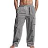 Generico Pantalone Lino Uomo Pantaloni di Lino Uomo Estivi Eleganti Cotone Pantalaccio Estivo Tuta Leggero da Bianco Larghi Cargo Ampi Leggeri in XXL Moda Estate 2026 Bianchi Abbigliamento Slim Fit Stile