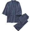 Generisch Pigiama kimono, da uomo, per primavera, estate, autunno, in cotone, morbido, accogliente, a maniche lunghe, casual, per il bagno, per il sonno a casa