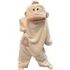Yimuzche Pigiama tuta da donna, costume carino Cosplay animale di Halloween adulto, pigiama invernale in velluto, bianco, X-Large