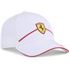 PUMA Cappellino da Baseball Ferrari Race Bianco Regolabile in Cotone Unisex