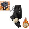 DYJAGYO Pantaloni impermeabili foderati in pile da uomo e da donna,pantaloni termici invernali in lana d'agnello pantaloni casual pantaloni impermeabili antivento in cotone caldo (Black-b,Large)
