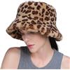 WUODHTW Cappello da pescatore invernale da donna, soffice pelliccia sintetica, cappello russo Ushanka Trapper Berretti berretti Cappello da sci mongolo, Stampa leopardata, Taglia unica