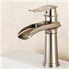 AMUCK Rubinetto del bagno a cascata, rubinetto del bagno in ottone, rubinetto del miscelatore lavello caldo e freddo, rubinetto del lavandino del bagno monocomando a cascata, oro, alto (Color : Drawing, S