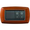 ELETTROCANALI placca MY LIFE 4 POSTI LEGNO CHIARO