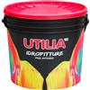UTILIA Idropittura Lavabile a Tempera Traspirante per interni colore bianco confezione da 4 litri
