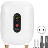 Kudoo Mini scaldabagno elettronico istantaneo con display LCD, scaldabagno elettrico per casa, e doccia, riscaldamento rapido 3S [classe energetica (220 V)