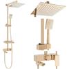 Rea - Colonna Doccia Jack Gold Set Bagno Sistema Doccia In Ottone Per Bagno (Oro) 45x21,5x102cm